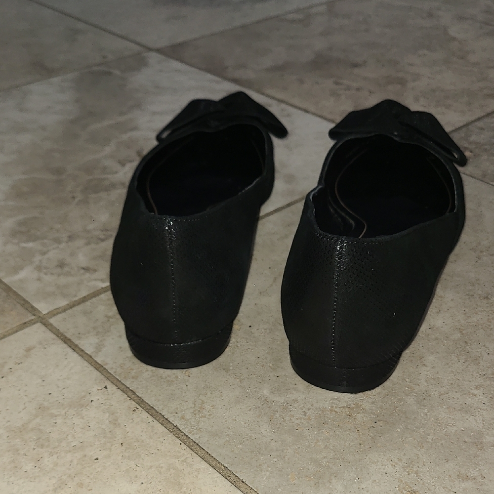 Naturalizer Black Textured Bow Flats NWOB - Picture 6 of 10